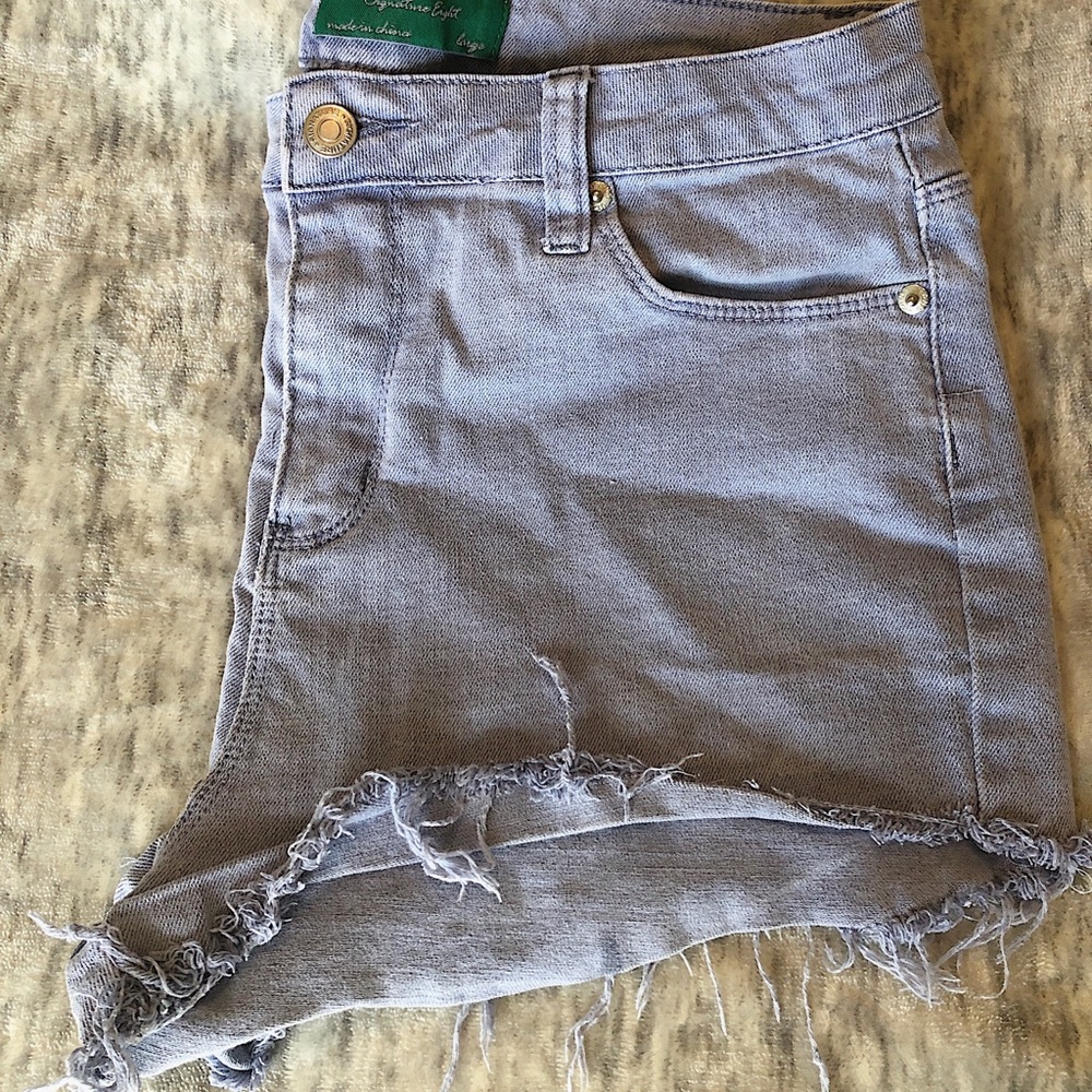 Light purple jean shorts